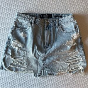 High-Rise Denim Skirt